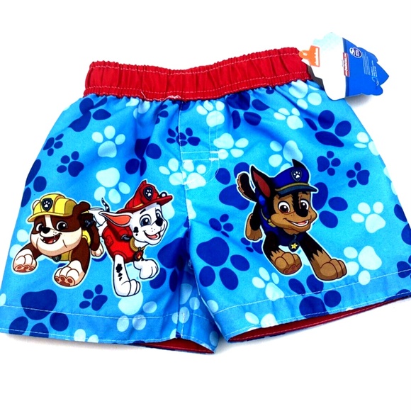 Paw Patrol Swim Trunk Shorts Size 6-9m Boys Swimwear Elastic Baby Infant - Picture 8 of 8